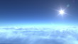 flight over clouds, loop-able 3d animation