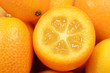 A macro image background of a slice kumquat