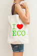 Flax eco bag "I love eco"
