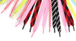 Colorful shoelaces isolated on white