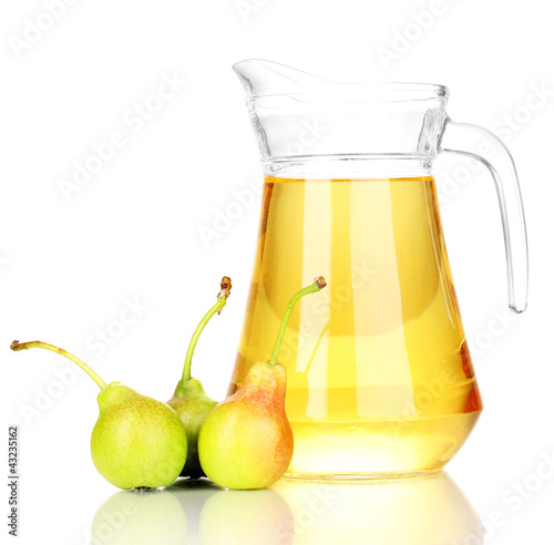 Photo: duchess drink with pears isolated on white. duchess drink with pears isolated on white.