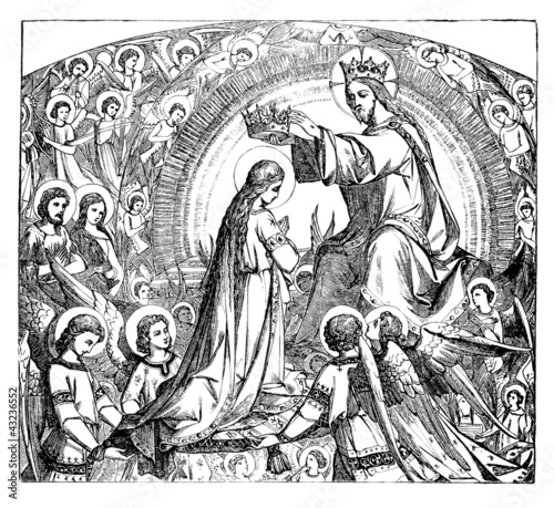 Illustration: Crowning Virgin Mary Crowning Virgin Mary