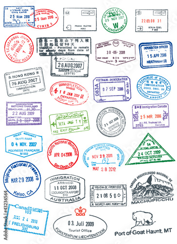 Vector: Passport Stamps Passport Stamps