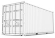 Illustrazione: Cargo Container. All white Cargo Container. Perspective view. Cargo Container. All white Cargo Container. Perspective view.