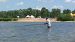 old fisherman in the river