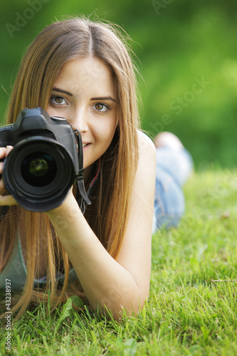 Photo: Beautiful young photographer Beautiful young photographer