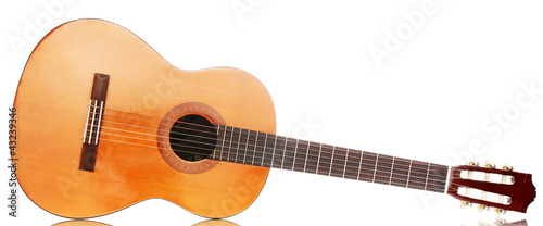 Photo: retro guitar isolated on white retro guitar isolated on white