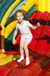 Photo: Girl jumping on a trampoline Girl jumping on a trampoline