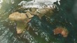 3D Map Zoom to Australia with Sea,Sun and Clouds