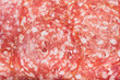 Photo: Italian salami with slices cut Italian salami with slices cut