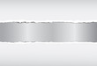 Broken paper with metallic effect, vector image