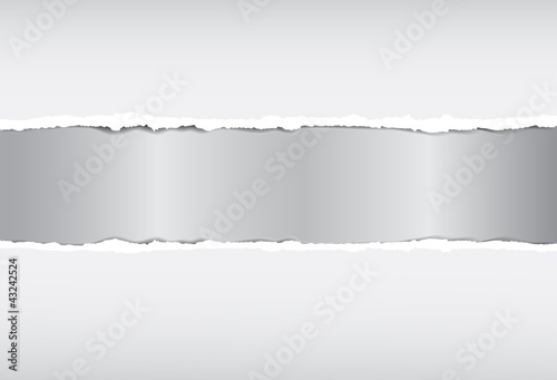 Vector: Broken paper with metallic effect, vector image Broken paper with metallic effect, vector image