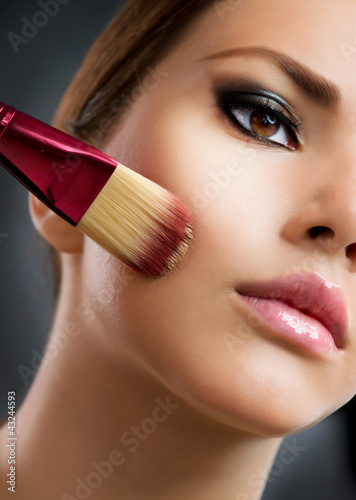 Photo: Cosmetic. Base for Perfect Make-up. Applying Make-up Cosmetic. Base for Perfect Make-up. Applying Make-up