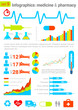 Infographics elements with icons. Medicine & Pharmacy theme