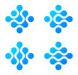 Logo Abstract. Molecule icon set. Engineering concept
