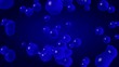 Blue blobs rising.