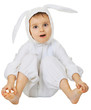Funny kid in the rabbit costume