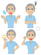 Senior men -Variety of facial expressions-