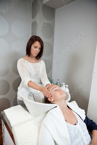 Photo: Soothing Massage During Hair Wash Soothing Massage During Hair Wash