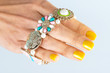 Womens hands with manicure
