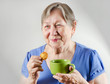 Senior woman with tea cup
