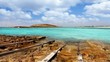 Balearic formentera island Illetes beach with turquoise sea
