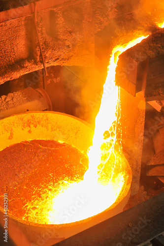 Photo: molten hot steel molten hot steel