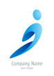 Logo company abstract. Rushing man.