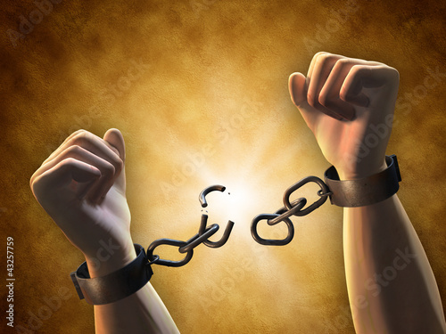 Illustration: Breaking chains Breaking chains