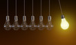 Illustration: Light bulbs in perpetual motion Light bulbs in perpetual motion