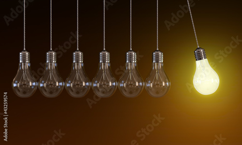 Illustration: Light bulbs in perpetual motion Light bulbs in perpetual motion