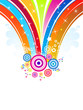 abstract rainbow explode