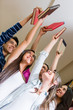 Happy group of students