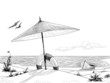 Beach background vector