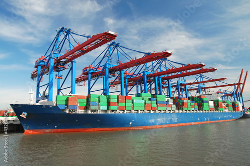 Photo: Container Ship in Port Container Ship in Port