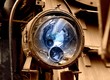 Illustration: broken train locomotive lamp reflector broken train locomotive lamp reflector