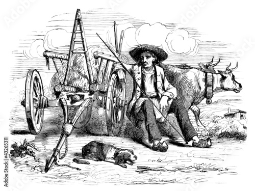 Photo: Trad. Peasant sitting - Agriculteur - Bauer Trad. Peasant sitting - Agriculteur - Bauer