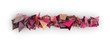 pink 3d abstract modern sculpture on white