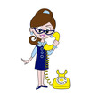 Vector: Girl Talks on the phone Girl Talks on the phone