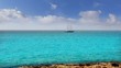Balearic formentera island near Ibiza sailboat sailing