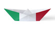 Paper Boat with Italian Flag