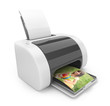 Illustration: Printer 3D. Print of photos. Icon isolated on white Printer 3D. Print of photos. Icon isolated on white