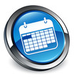 Calendar icon 3D blue button