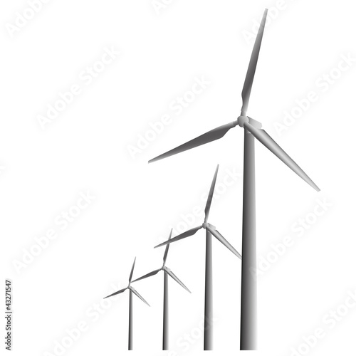 Vektor: Windkraftanlage Windrad Ökologisch Windkraftanlage Windrad Ökologisch