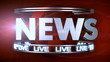 TV News title transition to Lower third - Red (With Alpha)