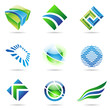 Various colorful abstract icons, set 1