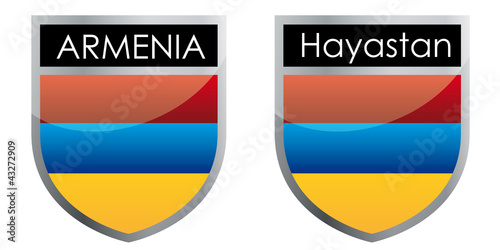 Illustration: Armenia flag emblem Armenia flag emblem