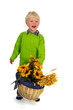 Little boy with flower basket