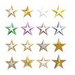 Set  stars on white background