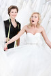 Bride goes into raptures while seeing her wedding gown